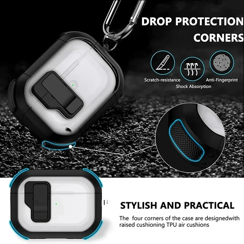 Shockproof Transparent Earphone Case for AirPods 4