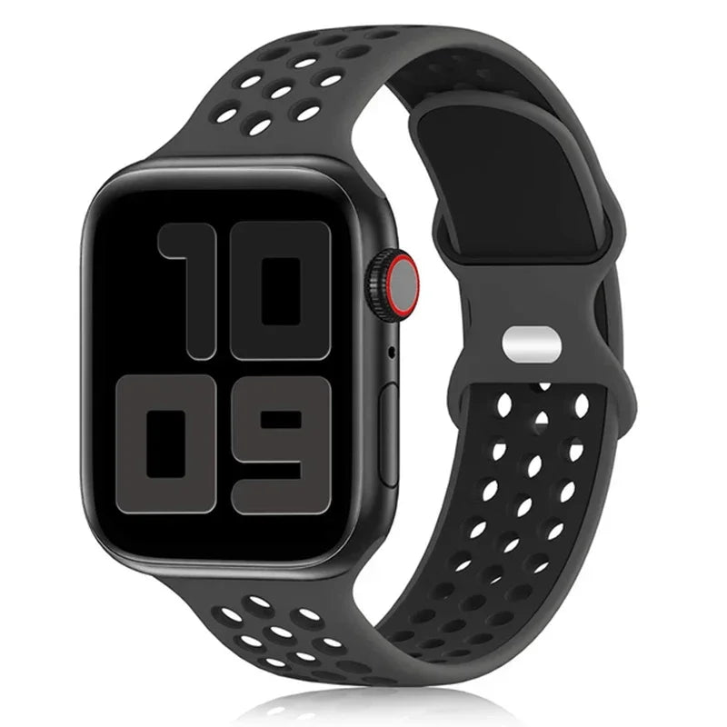 Breathable Sport Silicone Replacement Band for Apple Watch