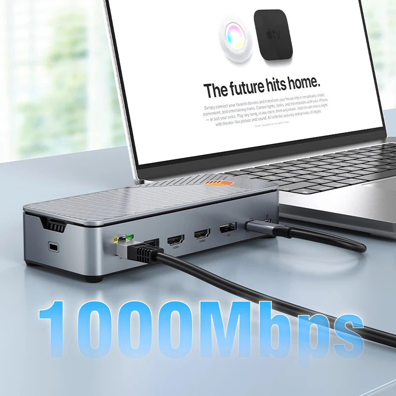 CABLETIME 15-in-1 USB-C Docking Station & SSD Enclosure