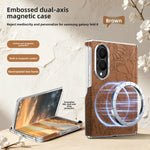 Luxury Magnetic Embossed Leather Case for Samsung Galaxy Z Fold 8