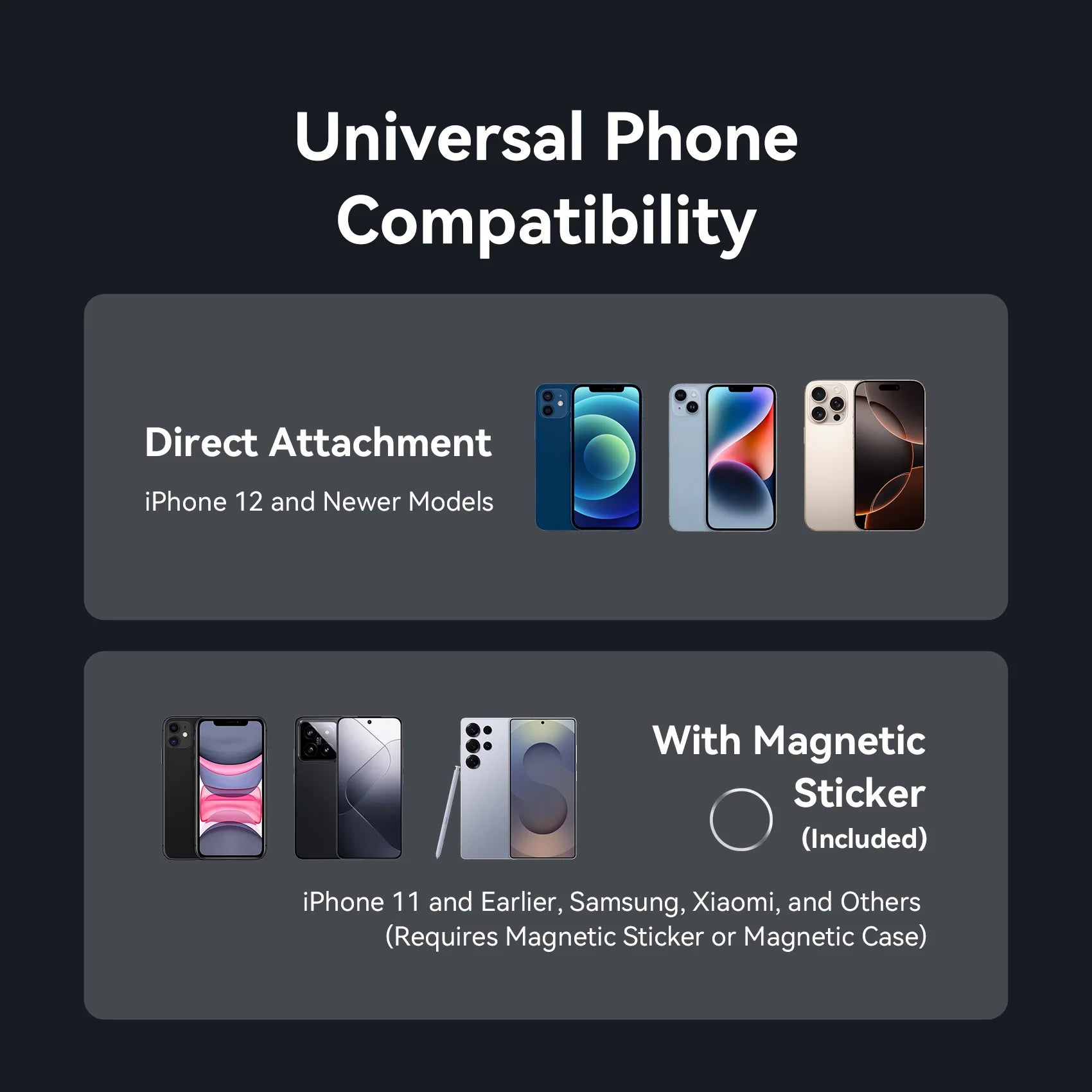Magnetic Desktop Phone Holder With Flexible Detachable Mount