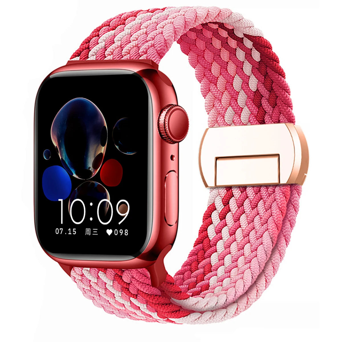 Stretchable Braided Solo Loop with Magnetic Closure for Apple Watch