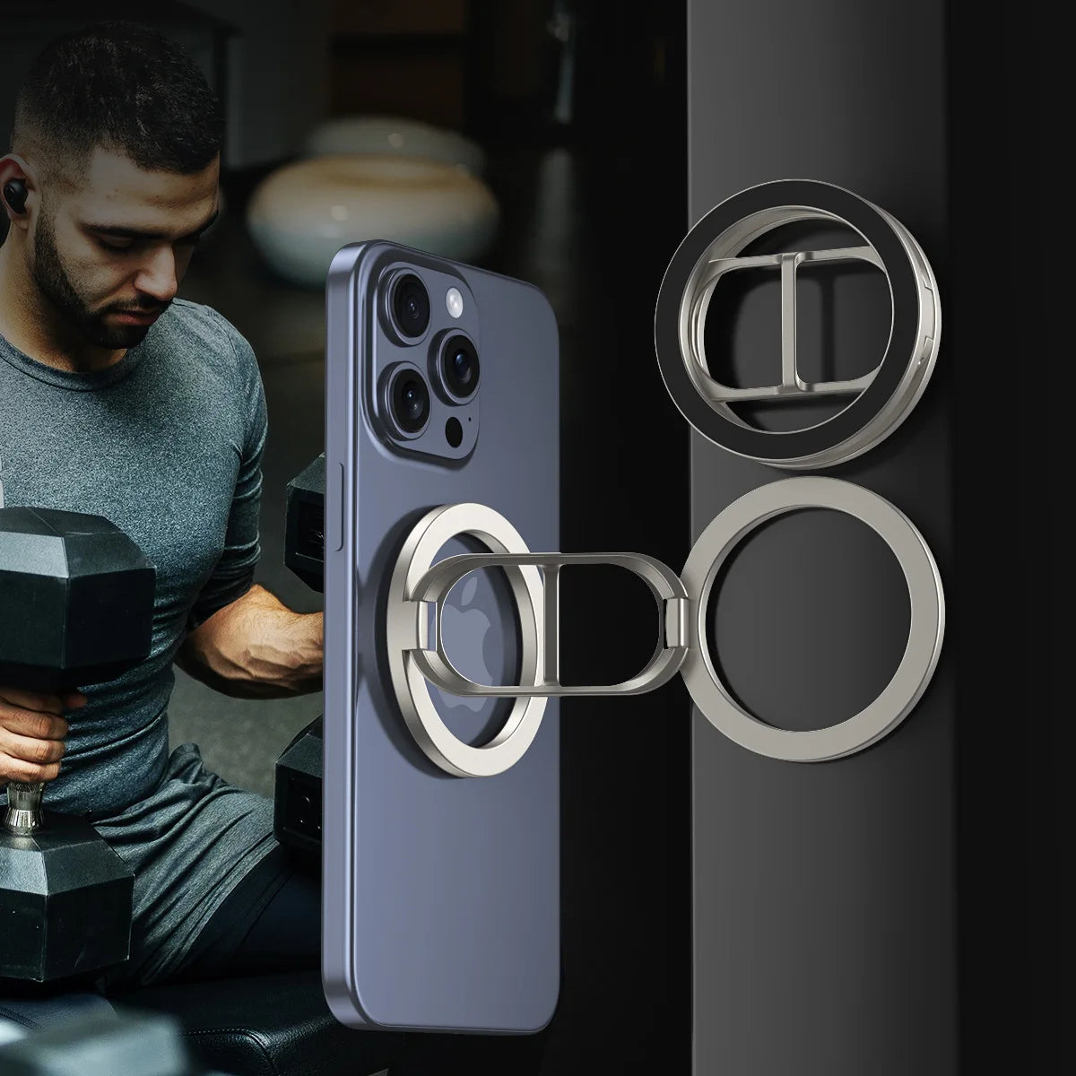 Double-Sided Magnetic Phone Ring Holder