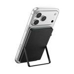 Magnetic Card Holder with Foldable Metal Stand