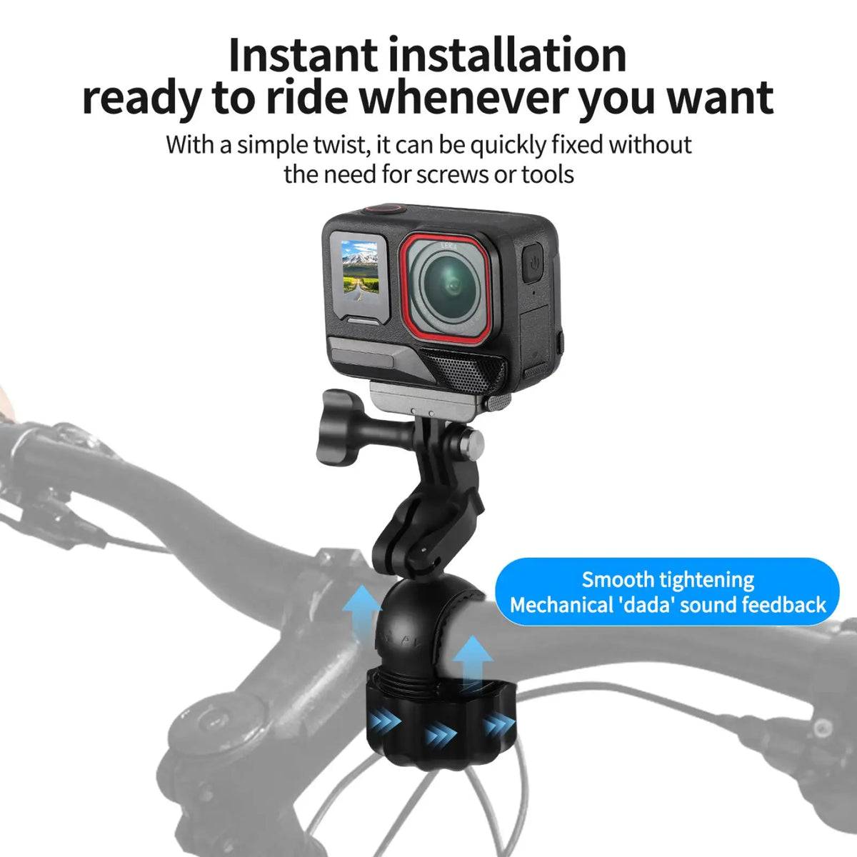 Twist-Lock Quick-Release Bike Handlebar Mount