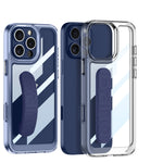 Clear Hard Plastic Case with Wrist Strap for iPhone 16 Series