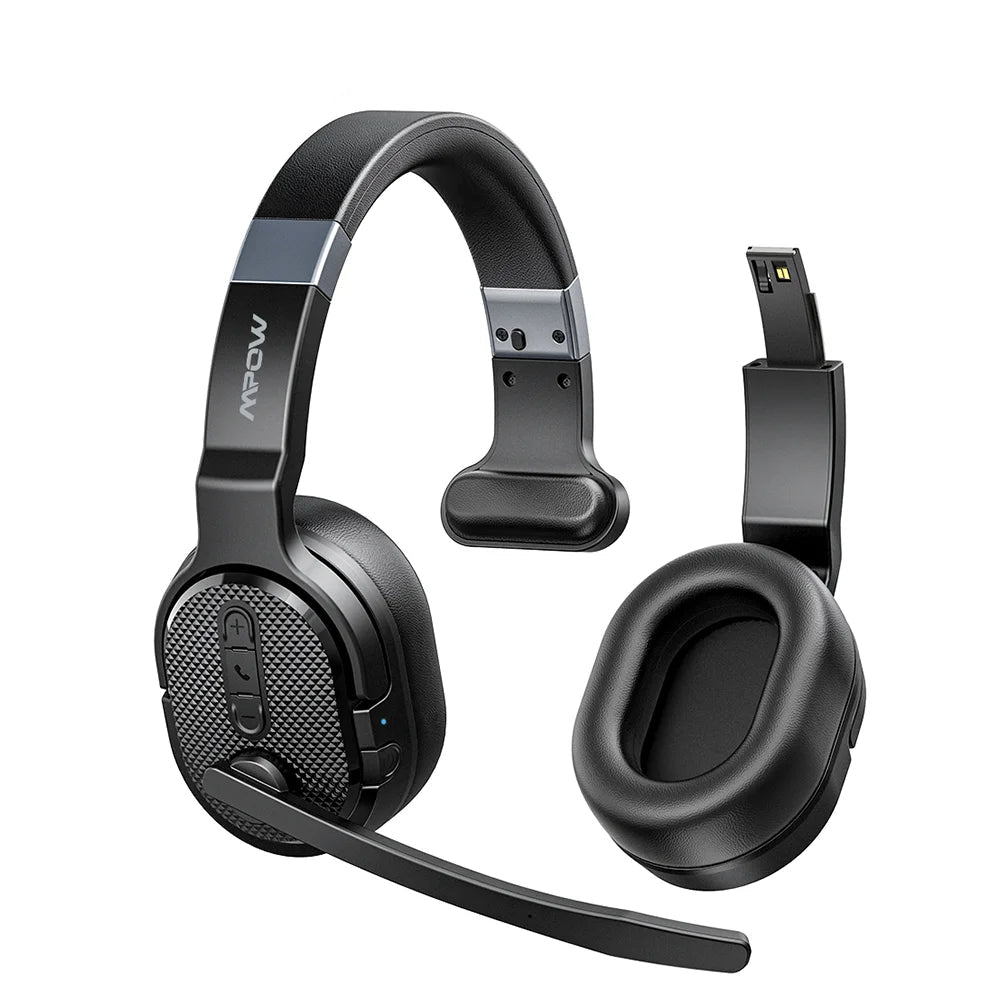 Mpow E65 2-in-1 Wireless Bluetooth Headset with Microphone & Detachable Ear Pad