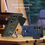 Modern Hybrid Armor Case with Privacy Lens Shield & Multi-Stand for Samsung Galaxy S26 Series