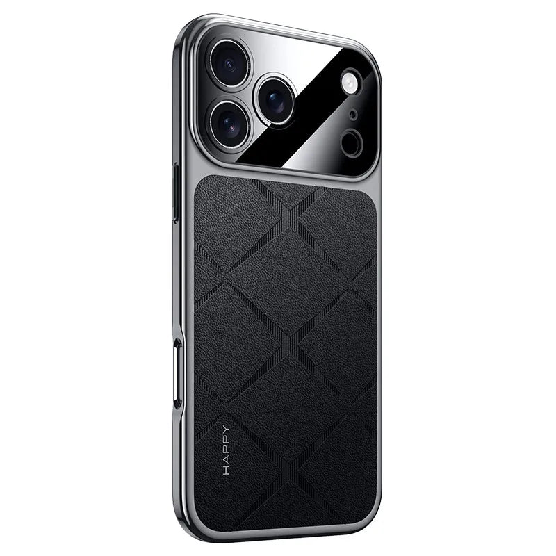 Electroplated Frame Leather Case for iPhone 17 Series