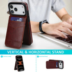 Vintage Style Leather Wallet Case for iPhone 17 Series