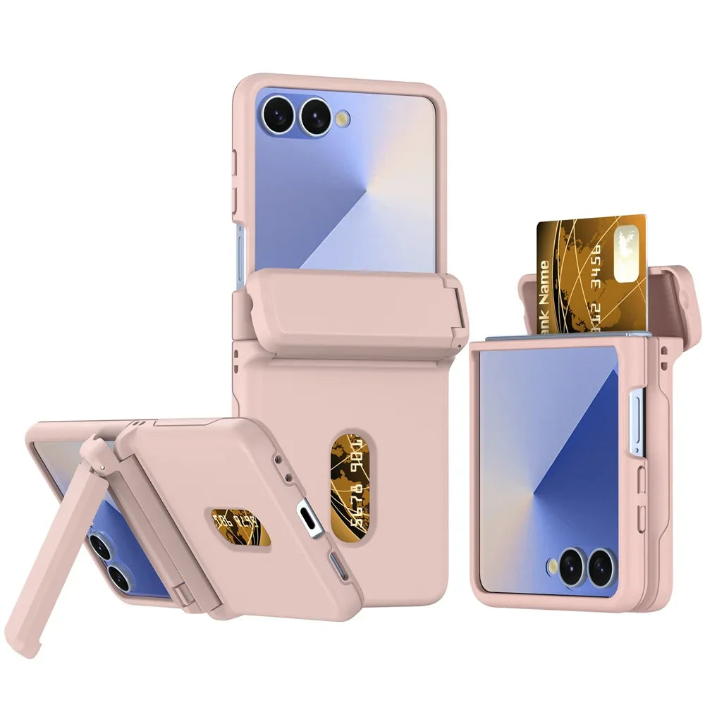 Slim Protective Case with Card Slot & Kickstand for Samsung Galaxy Z Flip 7