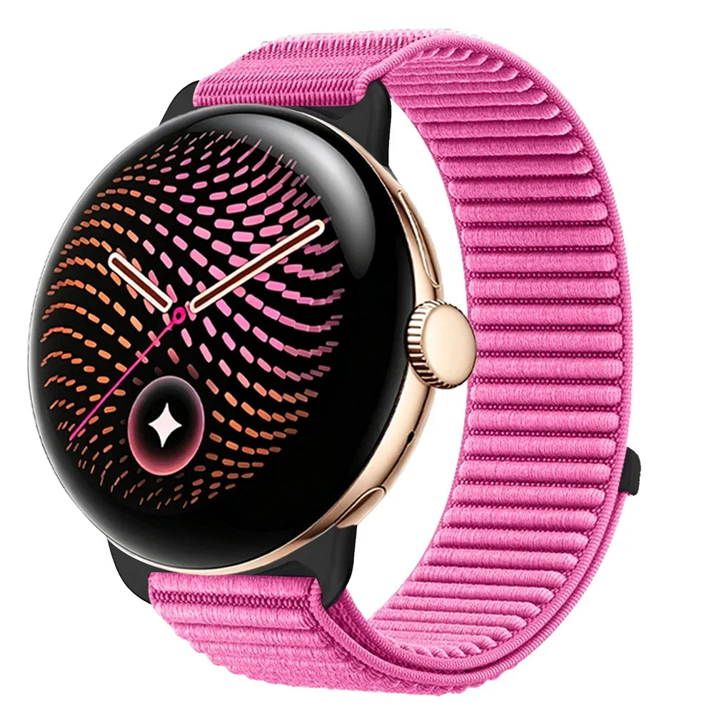 Elastic Nylon Watch Band with Velcro Adjustment Strap for Google Pixel Watch 4