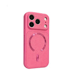 Shockproof Lychee PU Leather MagSafe Case for iPhone 17 Series
