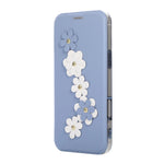 Elegant 3D Flower MagSafe Leather Flip Wallet Case for iPhone 17 Series