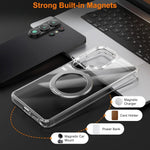 Clear Magnetic Case with 360° Rotating Stand for Samsung Galaxy S26 Series