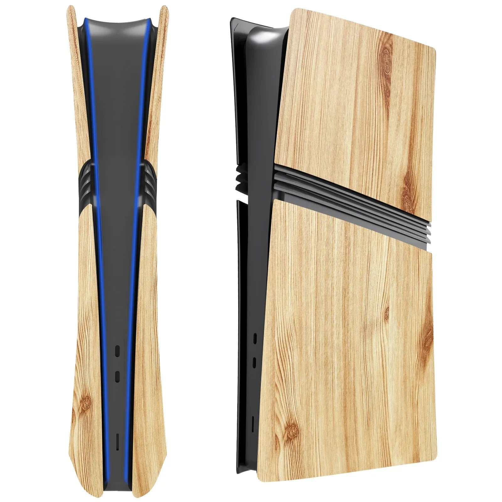 Wood Grain Design Faceplate for PlayStation 5 Pro Digital Edition