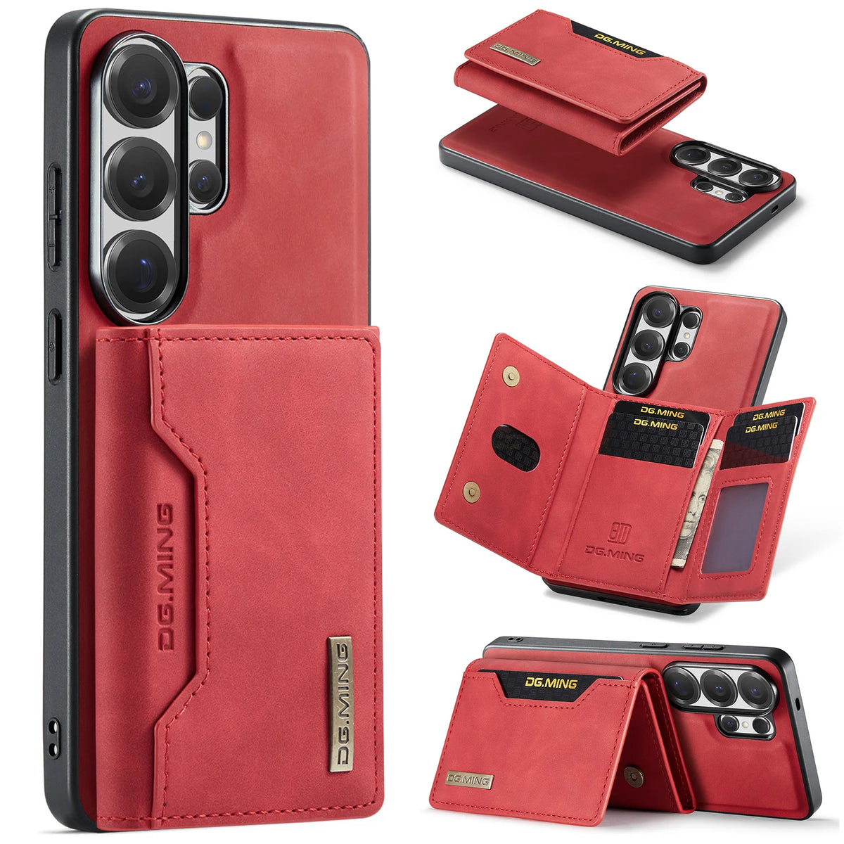 Detachable Magnetic Leather Wallet Case with Camera Ring Protection for Samsung Galaxy S26 Series