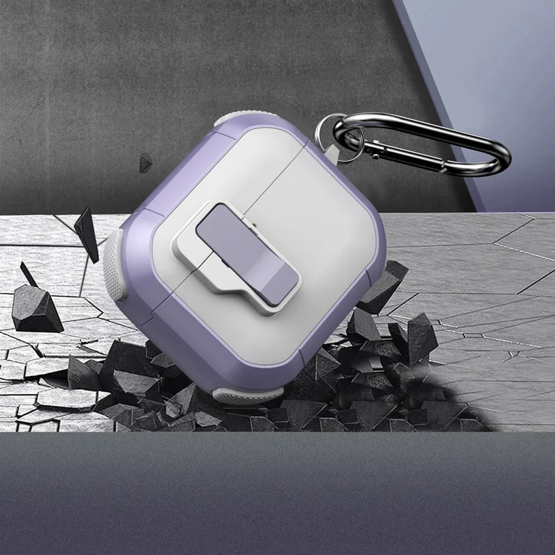 Self-Ejecting Magnetic Headphone Case with Carabine for AirPods 4