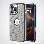 Luxury Crocodile Pearl Textured MagSafe Case for iPhone 16 Series