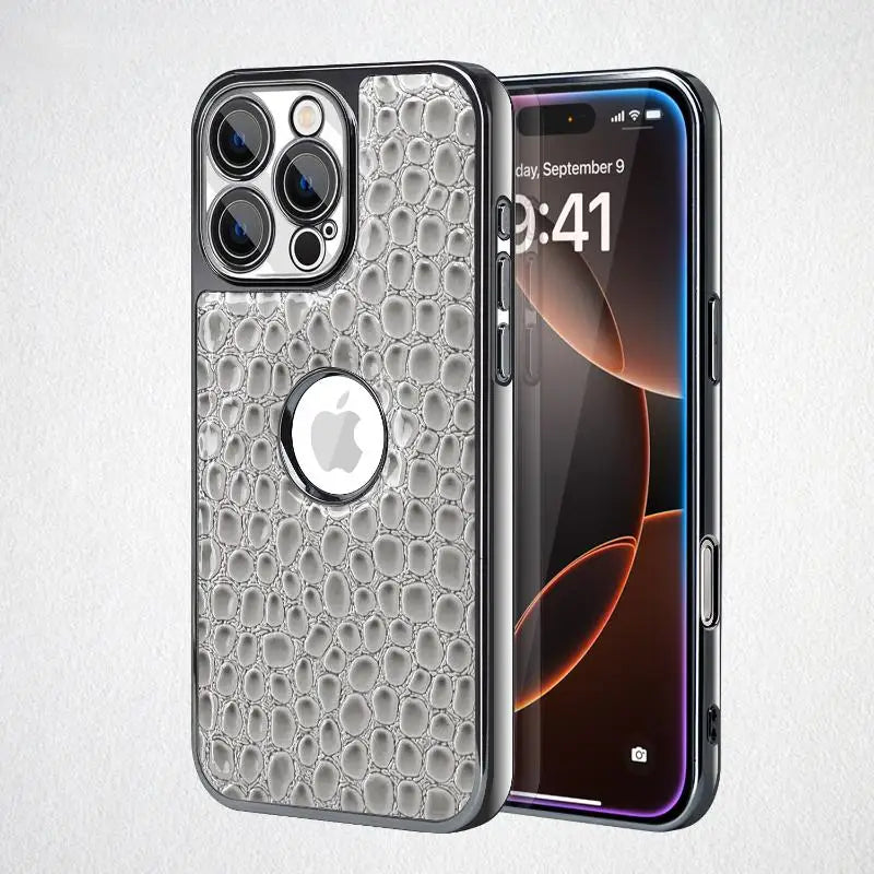 Luxury Crocodile Pearl Textured MagSafe Case for iPhone 16 Series