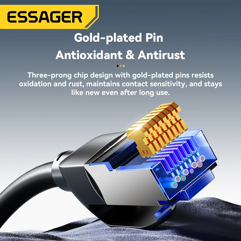 Essager 40Gbps CAT8 Braided Ethernet Cable