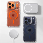 Shockproof Clear MagSafe Bumper Case with Lens Protection Stand for iPhone 17 Series