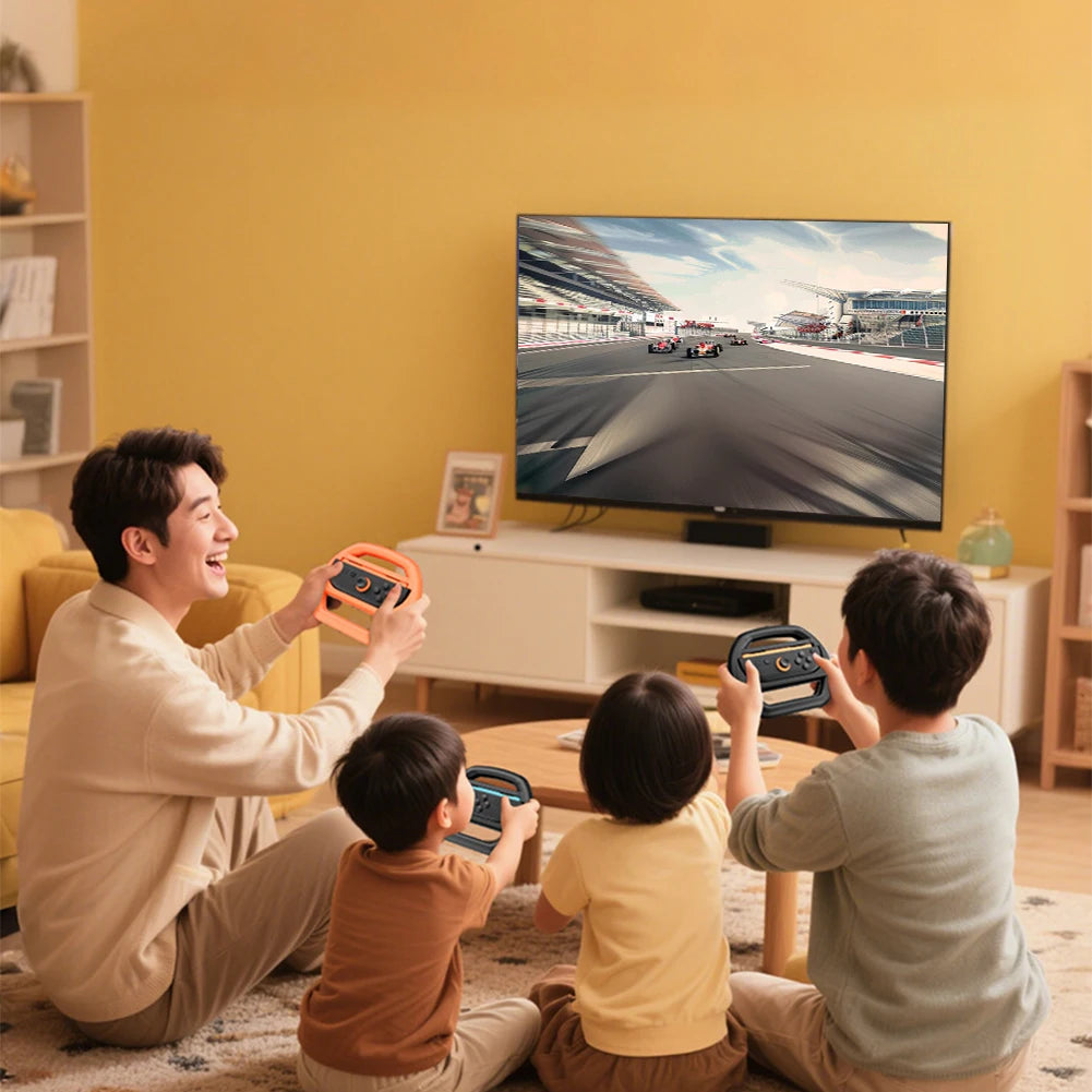 4-Pack Racing Steering Wheel Controllers for Nintendo Switch 2 Joy-Con
