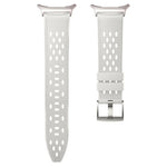 Breathable Perforated Leather Watch Band for Samsung Galaxy Watch 9