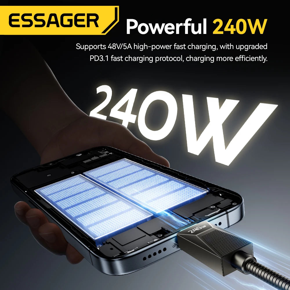 Essager 240W Super Fast USB-C Cable