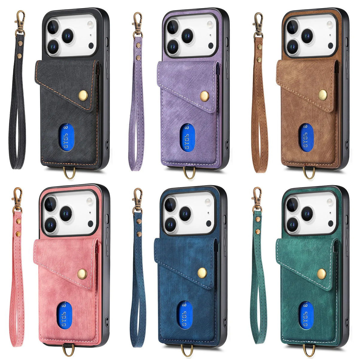 Luxury Fashion Leather Wallet Case for iPhone 17 Series