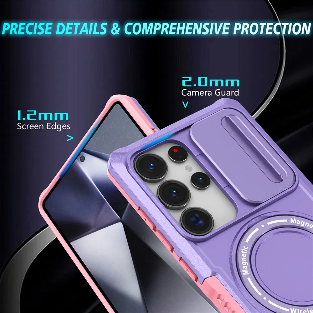 Samsung Galaxy S26 Series Rugged Hybrid Armor Magnetic Case