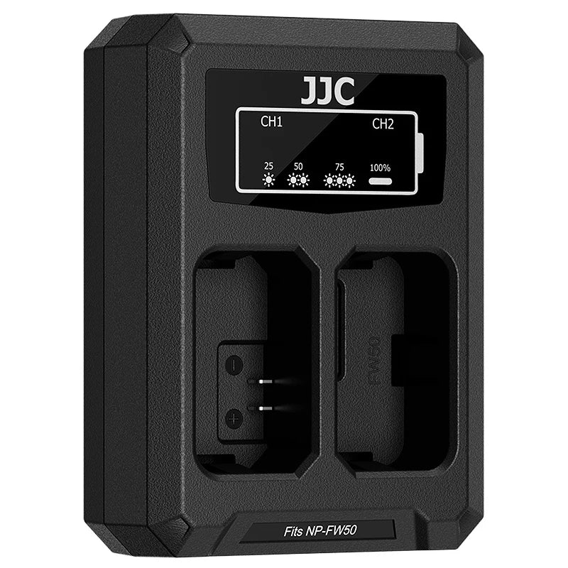 JJC USB Camera Battery Charger for Sony Alpha and Cyber-shot RX10 Series