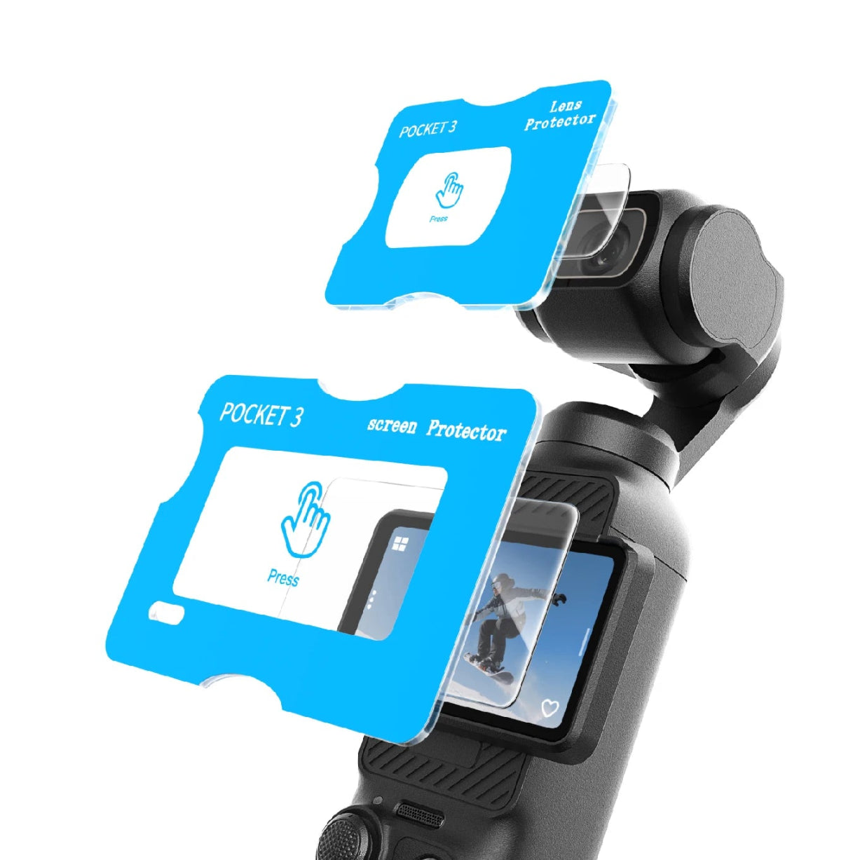 TELESIN AR HD Tempered Glass Screen Protector for DJI Osmo Pocket 3 Camera Lens