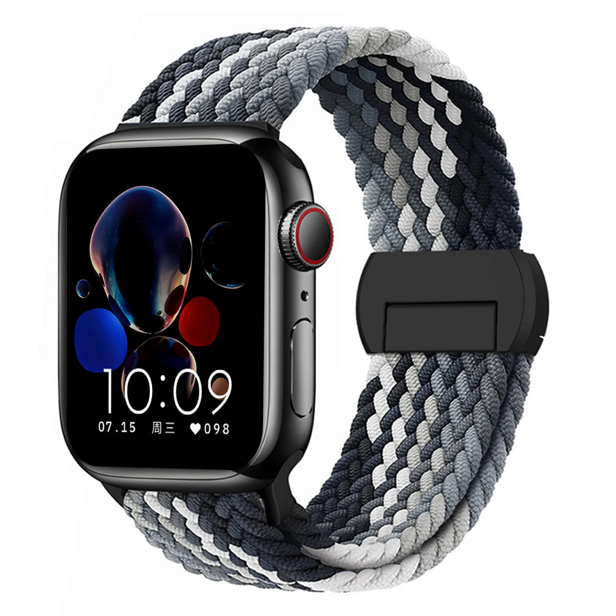 Stretchable Braided Solo Loop with Magnetic Closure for Apple Watch