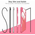 Tri-Fold Adjustable Stand Case with Camera Lens Protection for iPad Pro M4 (2024)