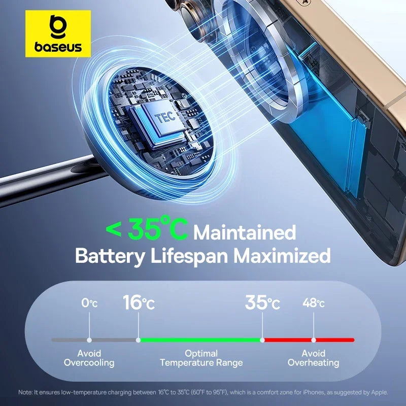 Baseus EnerFill FS41 3-in-1 Wireless Charging Stand with TEC Cooling Cosmic