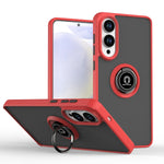Shockproof Armor Matte Magnetic Case with Ring Stand for Samsung Galaxy S25 Edge