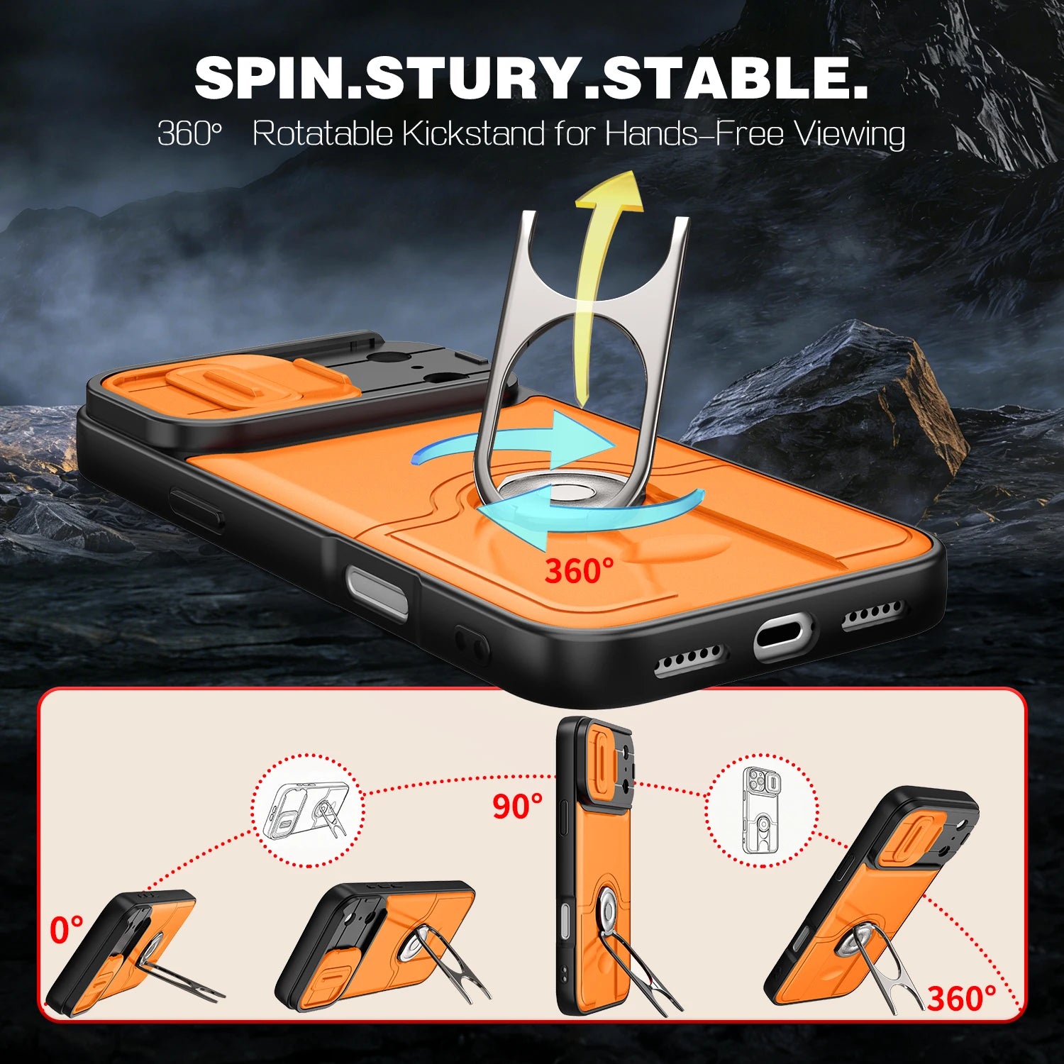 Premium Heavy-Duty Armor Case with Sliding Camera Cover for iPhone 17 Series