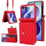 Crossbody Leather Wallet Case with Card Holder for Samsung Galaxy Z Flip 8