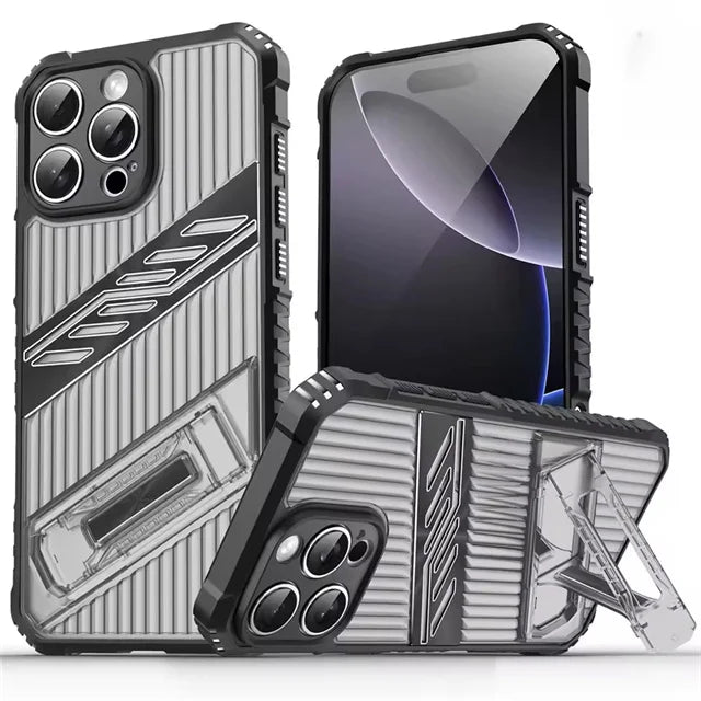 Shockproof Armor Matte Phone Case for iPhone 16 Series