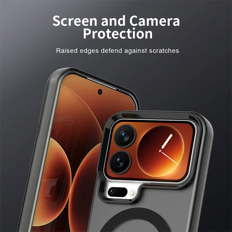 Shockproof Translucent Magnetic Case for Xiaomi 17 Series