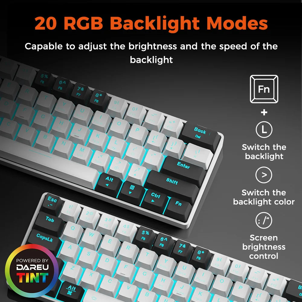 DAREU EK861S 61-Key RGB Wired Mechanical Keyboard