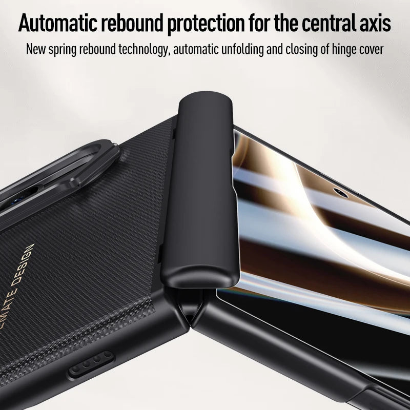 Leather Hinge Protection Case with Integrated Kickstand for iPhone Duo