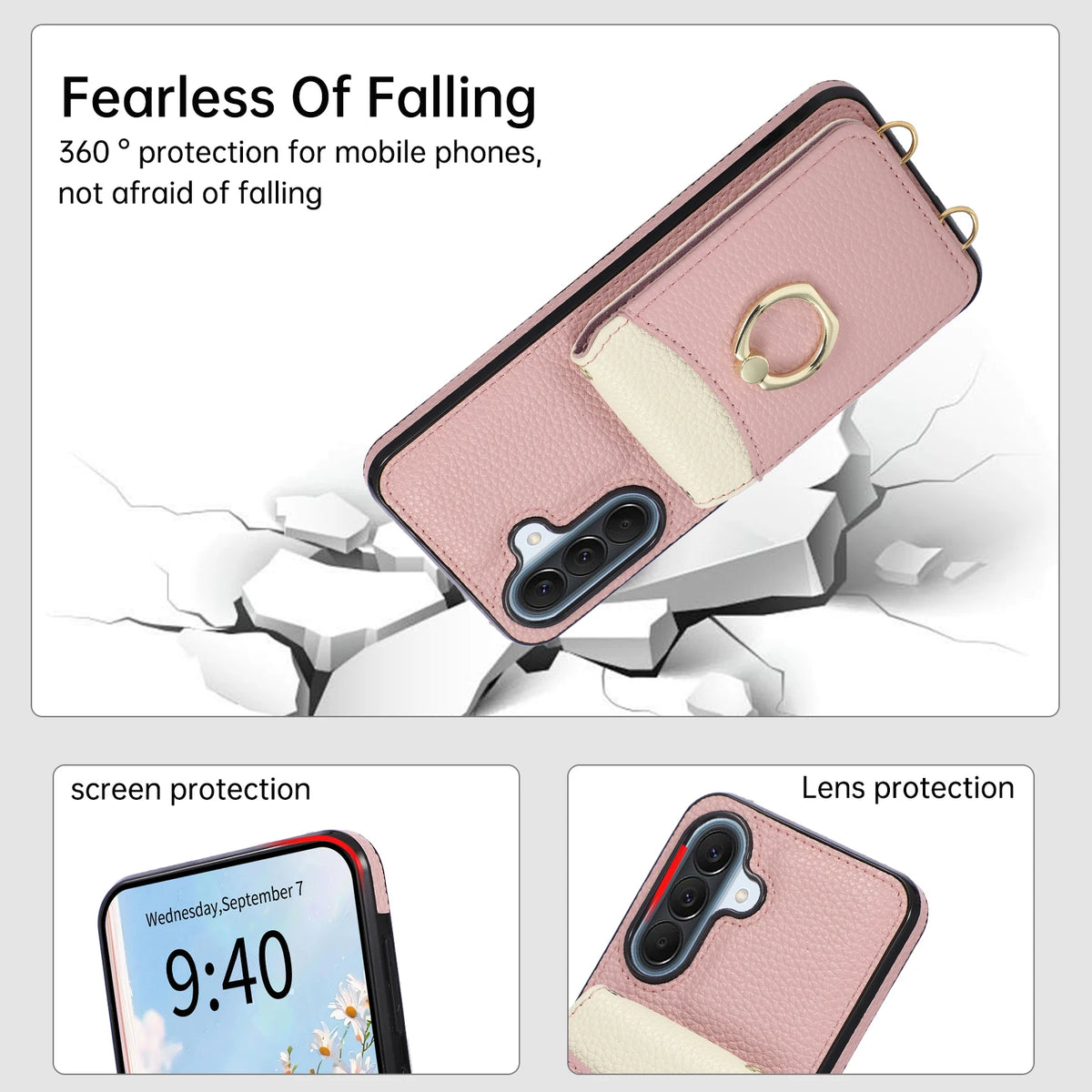 Detachable Dual Strap Leather Crossbody Case for Samsung Galaxy A36