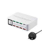 ASOMETECH 100W GaN Multi-Port USB Charger 8 Ports with Quick Charge and Digital Display