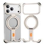 Frameless Aluminum Case with 360° Rotatable MagSafe Stand for iPhone 17 Pro & iPhone 17 Pro Max