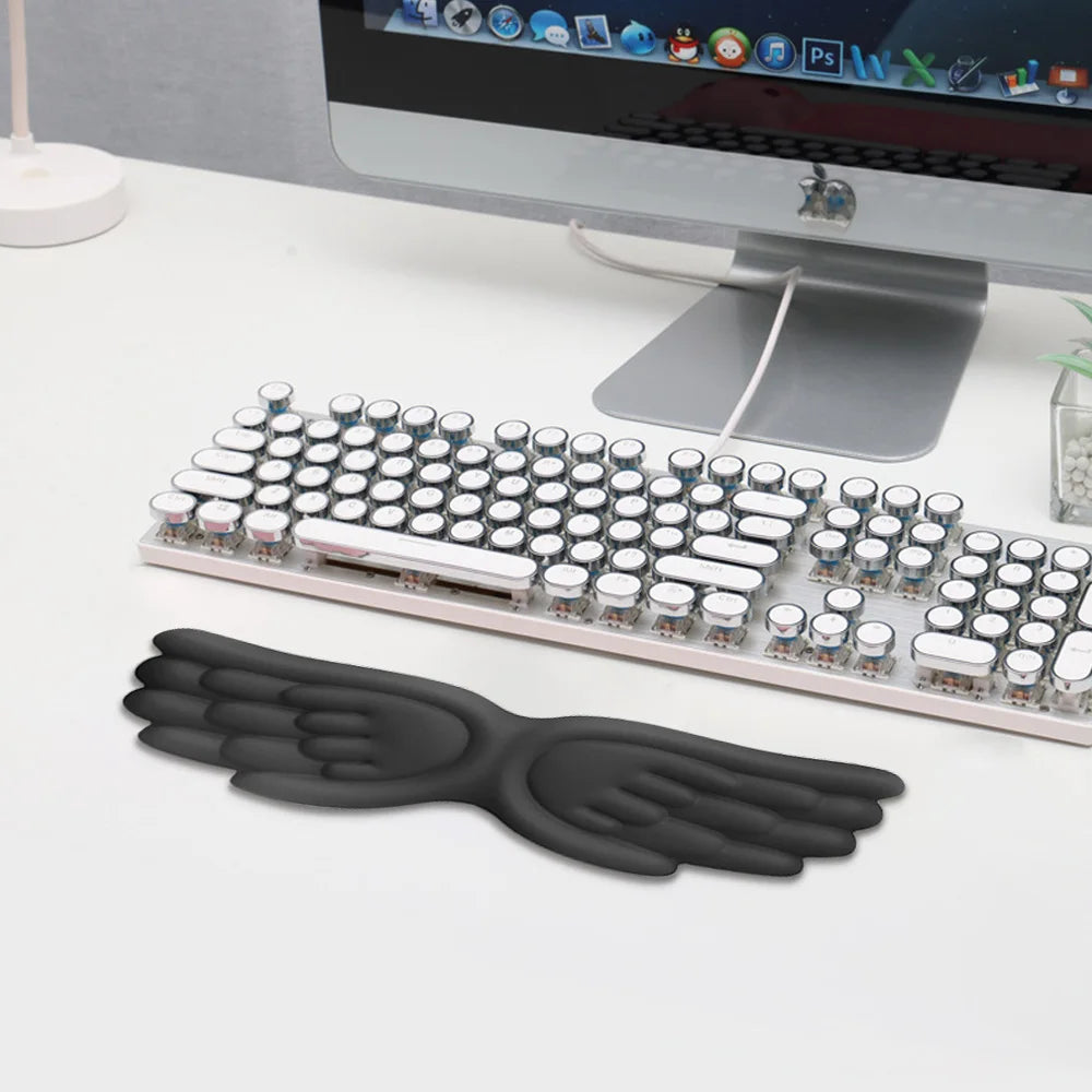 Memory Foam Wrist Support Mouse Pad & Keyboard Rest