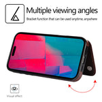 Leather Wallet Phone Case with Card Holder & Kickstand for iPhone 16 Series