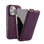 Premium Genuine Leather Magnetic Flip Case for iPhone 16 Series
