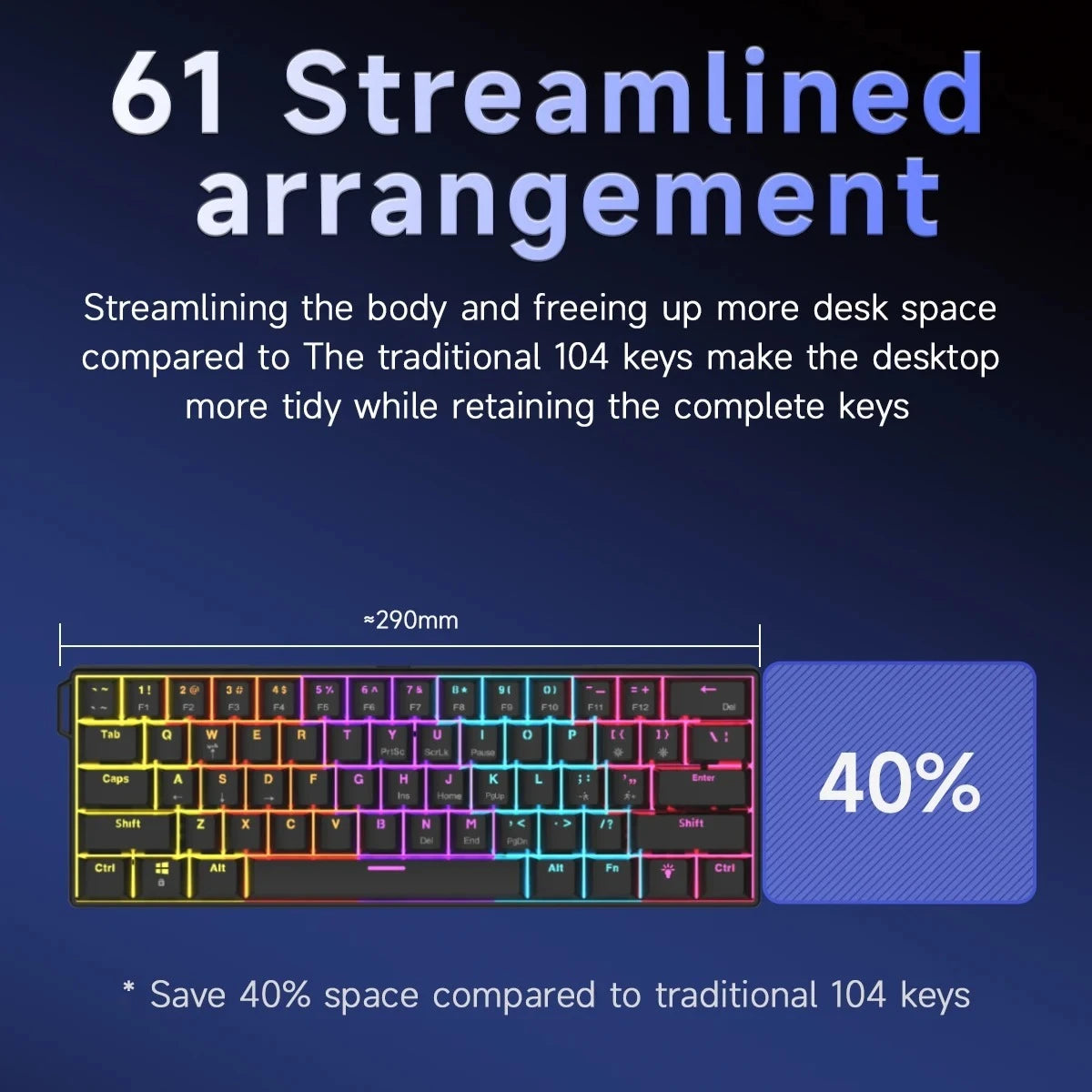 AJAZZ NK61 Hot-Swappable Mechanical Keyboard